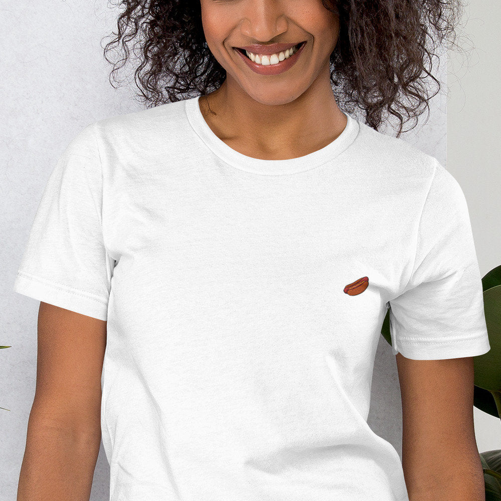 Hot Dog Embroidered Logo Shirt, Hot Dog Unisex t-shirt Game Day Hot Dog BBQ Shirt