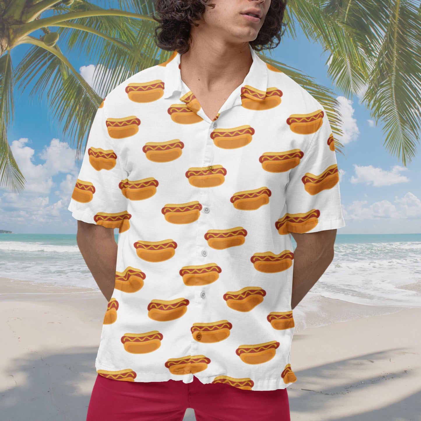 Hot Dog Hawaiian Shirt