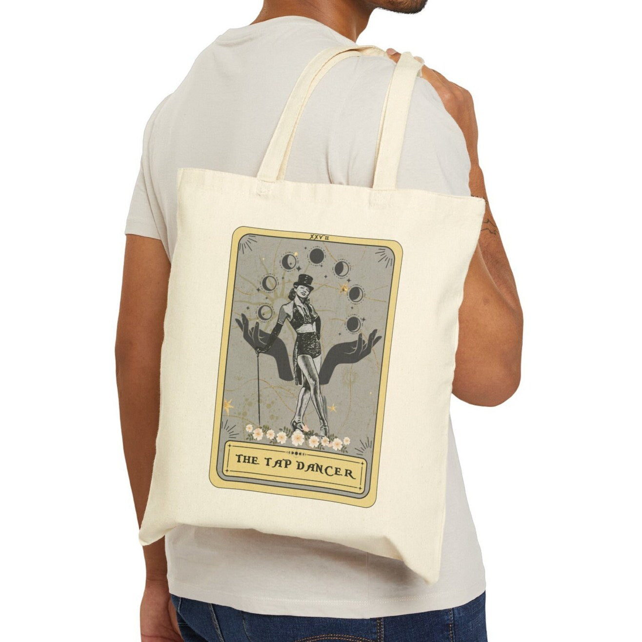 The Tap Dancer Tarot Card Tote Bag, 15" x 16" Tap Dancing