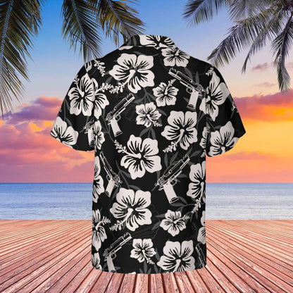 Gun Hawaiian Shirt Black