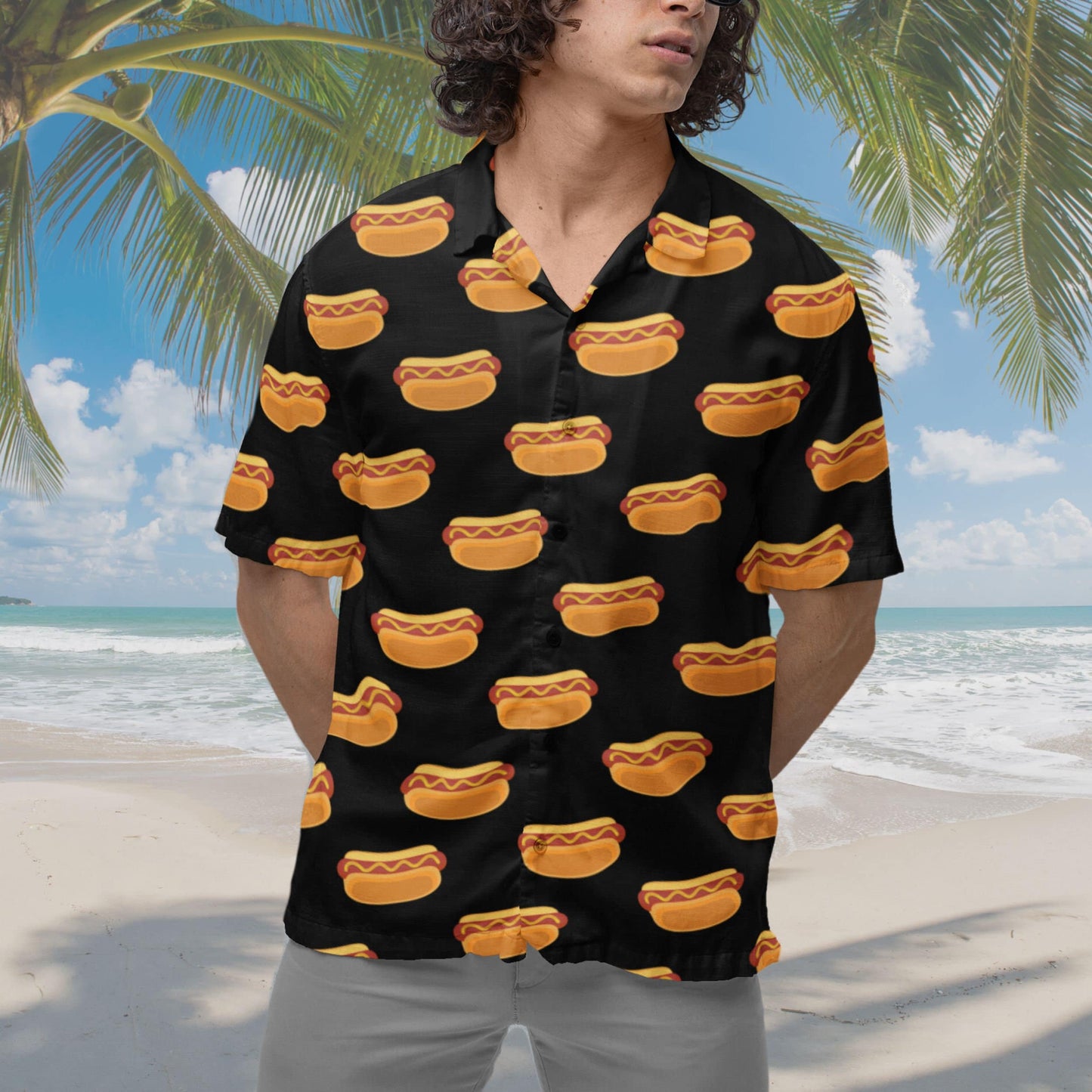 Hot Dog Hawaiian Shirt