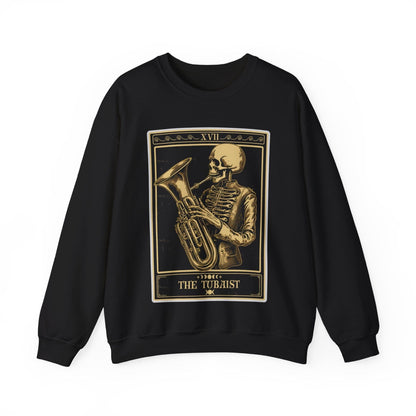 The Tubaist Tarot Card Sweatshirt, Tuba Player