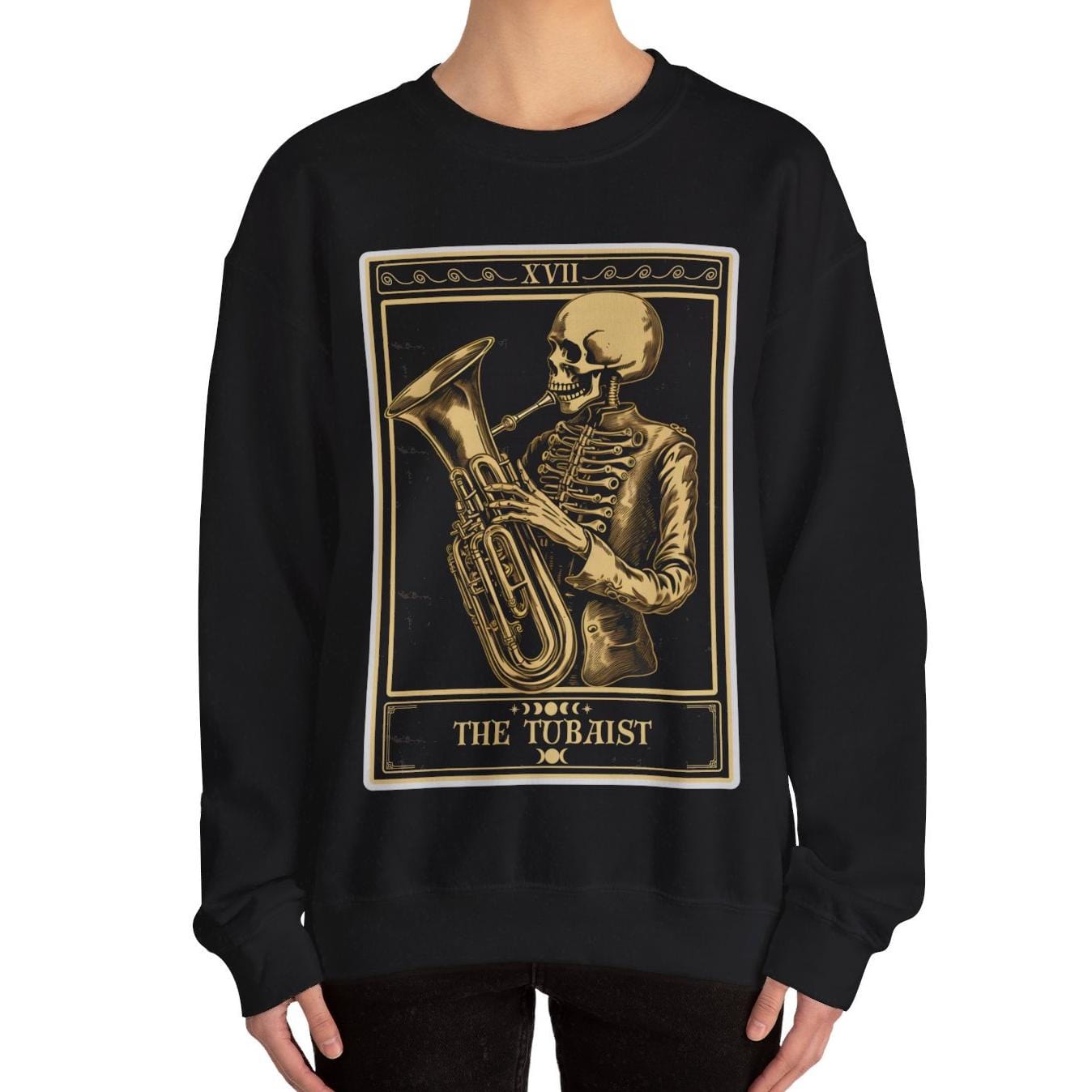 The Tubaist Tarot Card Sweatshirt, Tuba Player