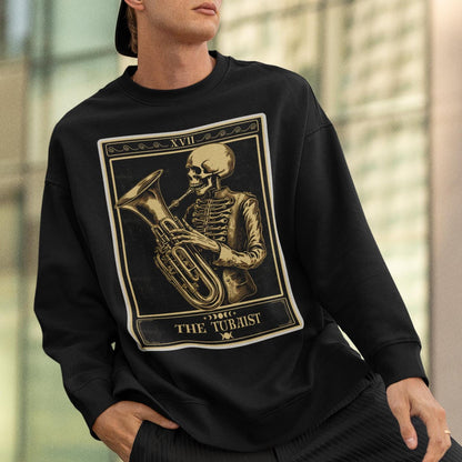 The Tubaist Tarot Card Sweatshirt, Tuba Player