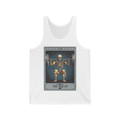 The Squat Tarot Card Tank Top, Gym Workout