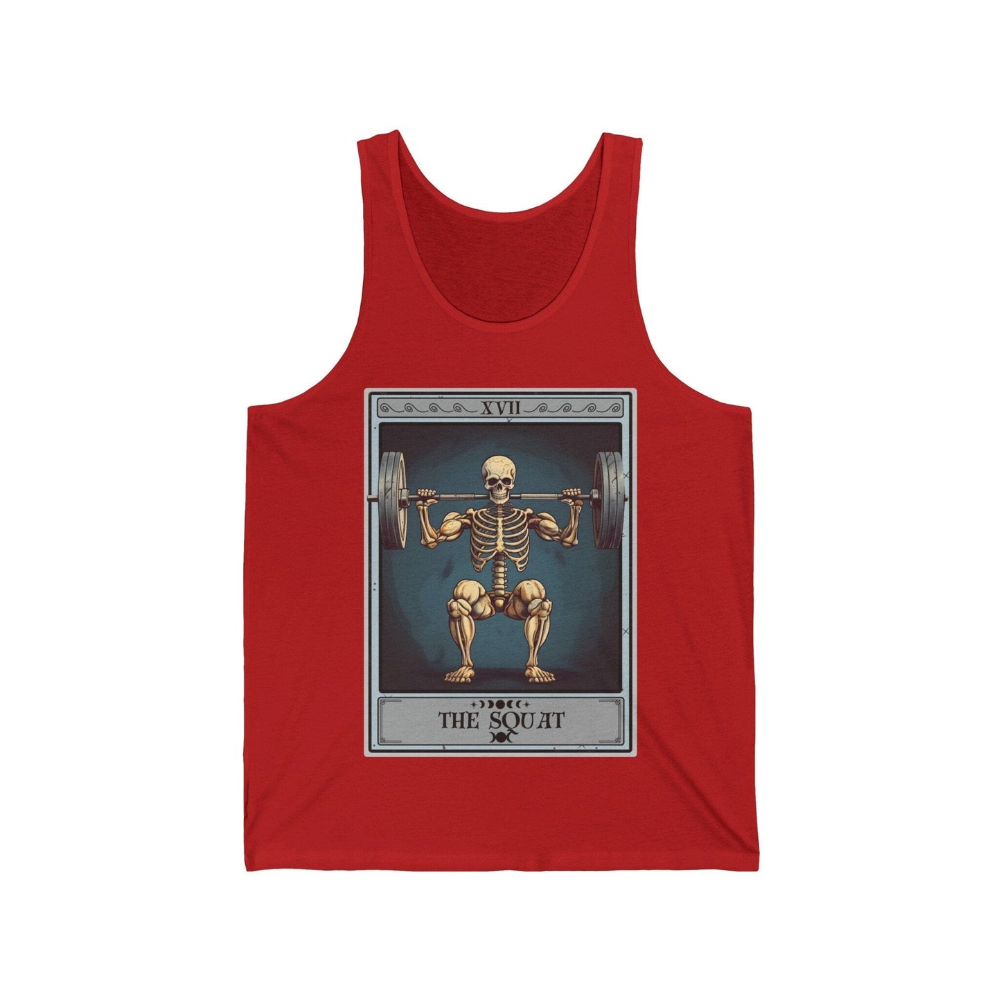 The Squat Tarot Card Tank Top, Gym Workout