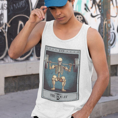 The Squat Tarot Card Tank Top, Gym Workout