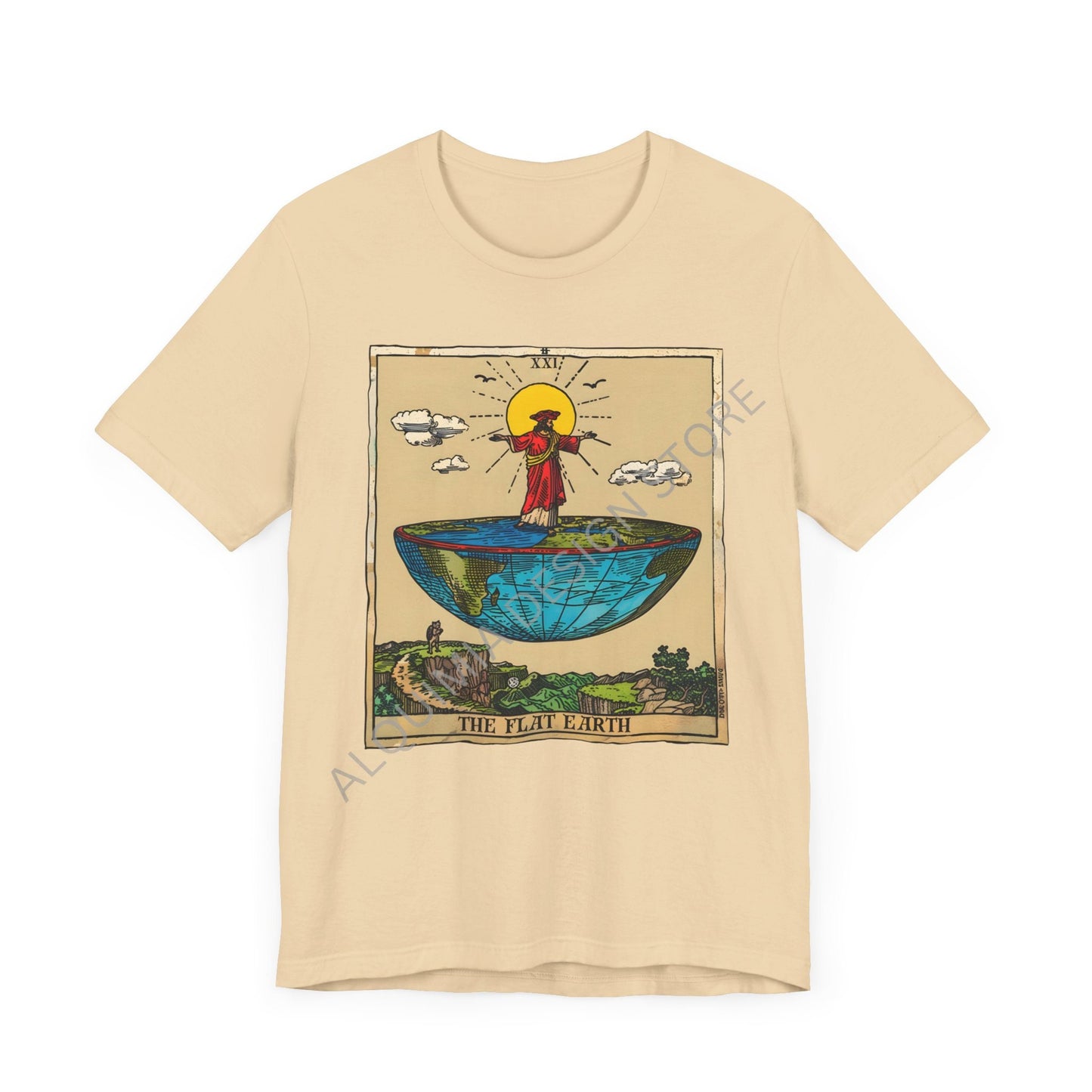 The Flat Earth Tarot Card Shirt, Conspiracy Theories