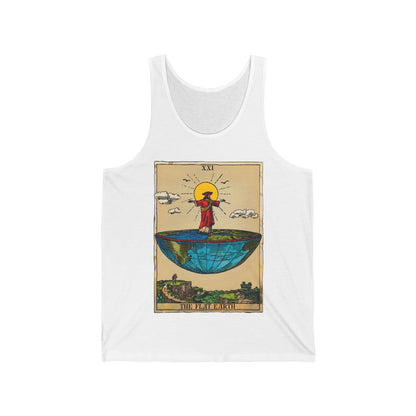 The Flat Earth Tarot Card Tank Top, Conspiracy Theory