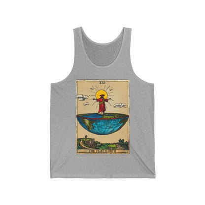 The Flat Earth Tarot Card Tank Top, Conspiracy Theory