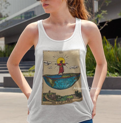 The Flat Earth Tarot Card Tank Top, Conspiracy Theory