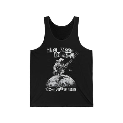 The Moon Landing Conspiracy Theory Tour Tank Top, Conspiracy Theories Flat Earth