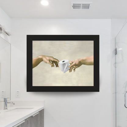 Creation of Adam Toilet Paper Bathroom Wall Art