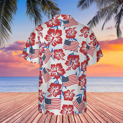 American Flag Hawaiian Shirt