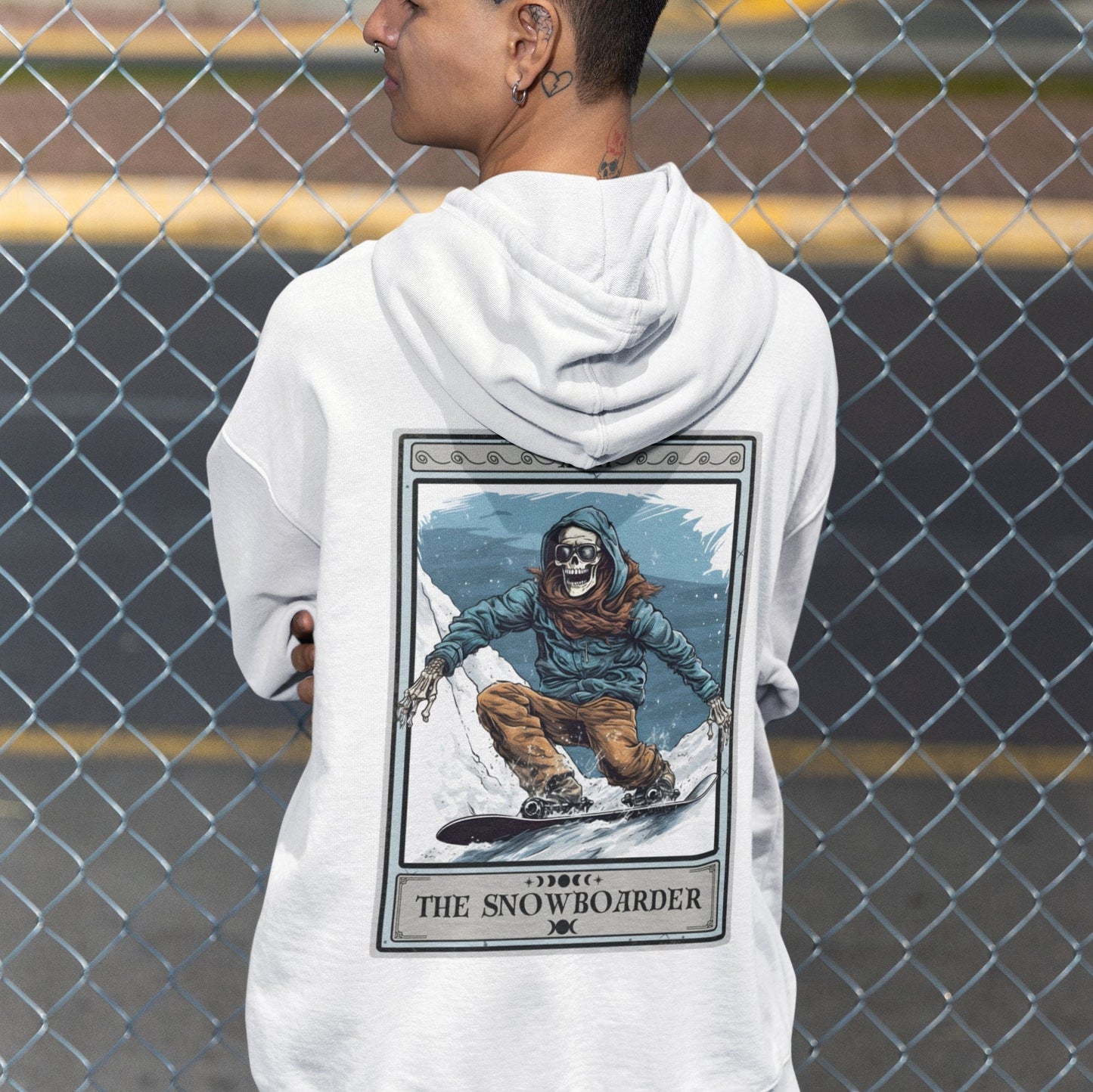 The Snowboarder Tarot Card Hoodie, Snowboard