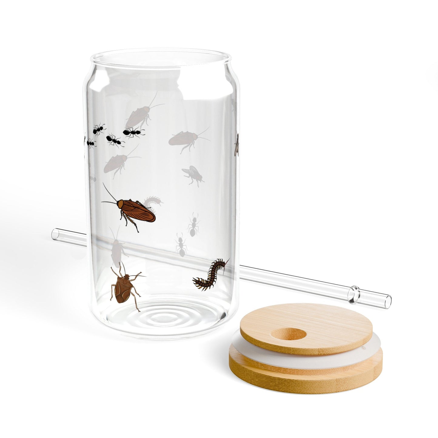 Bug Sipper Glass 16oz Insect Glass Tumbler