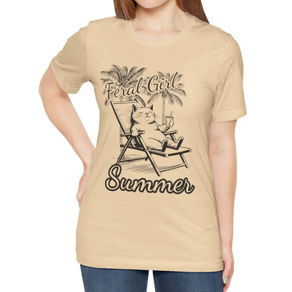 Feral Girl Summer Cat Shirt