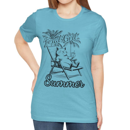 Feral Girl Summer Cat Shirt