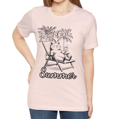 Feral Girl Summer Cat Shirt