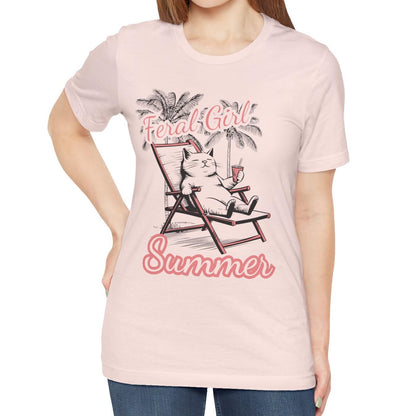 Feral Girl Summer Cat Shirt