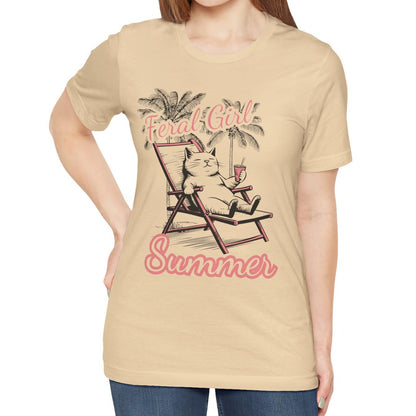 Feral Girl Summer Cat Shirt