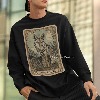 The Coyote Tarot Card Sweatshirt, Animal Lover