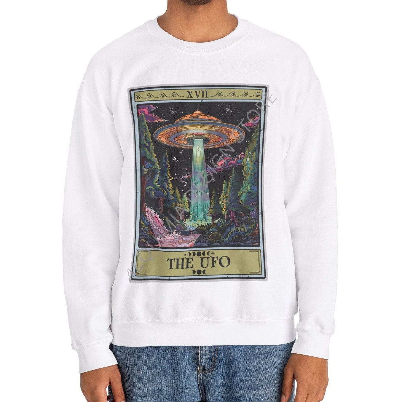 The UFO Tarot Card Sweatshirt, Alien Area 51