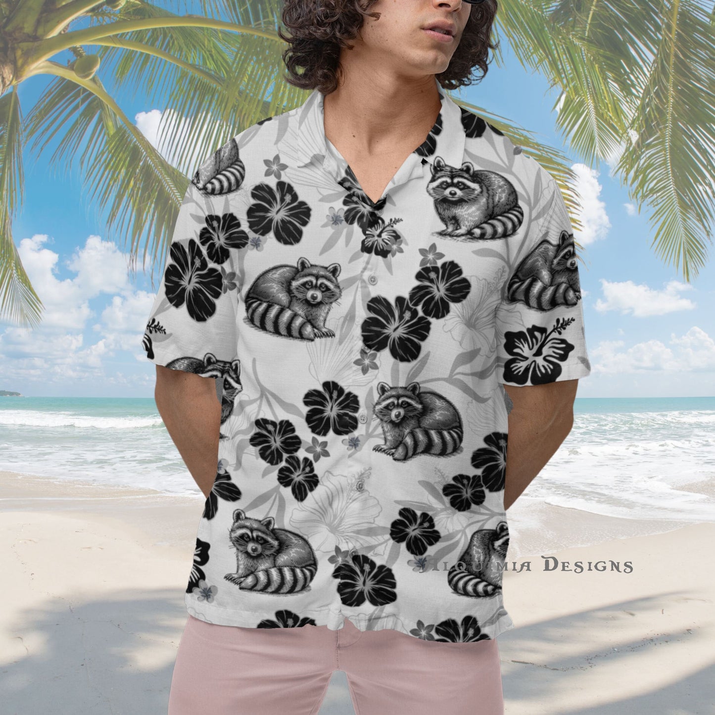 Raccoon Hawaiian Shirt