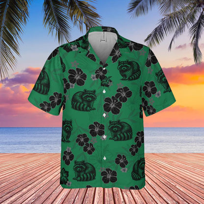 Raccoon Hawaiian Shirt