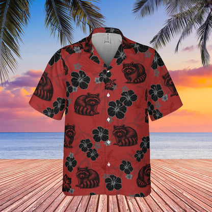 Raccoon Hawaiian Shirt