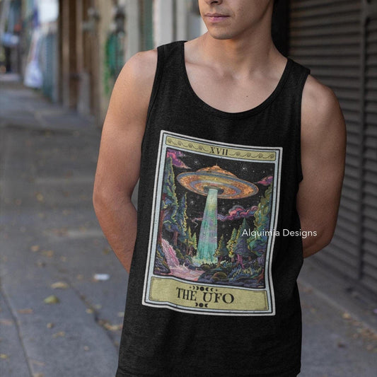 The UFO Tarot Card Tank Top, Alien