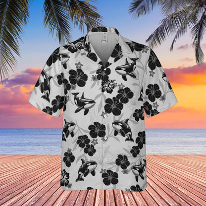 Killer Whale Hawaiian Shirt, Orca Sea Animal