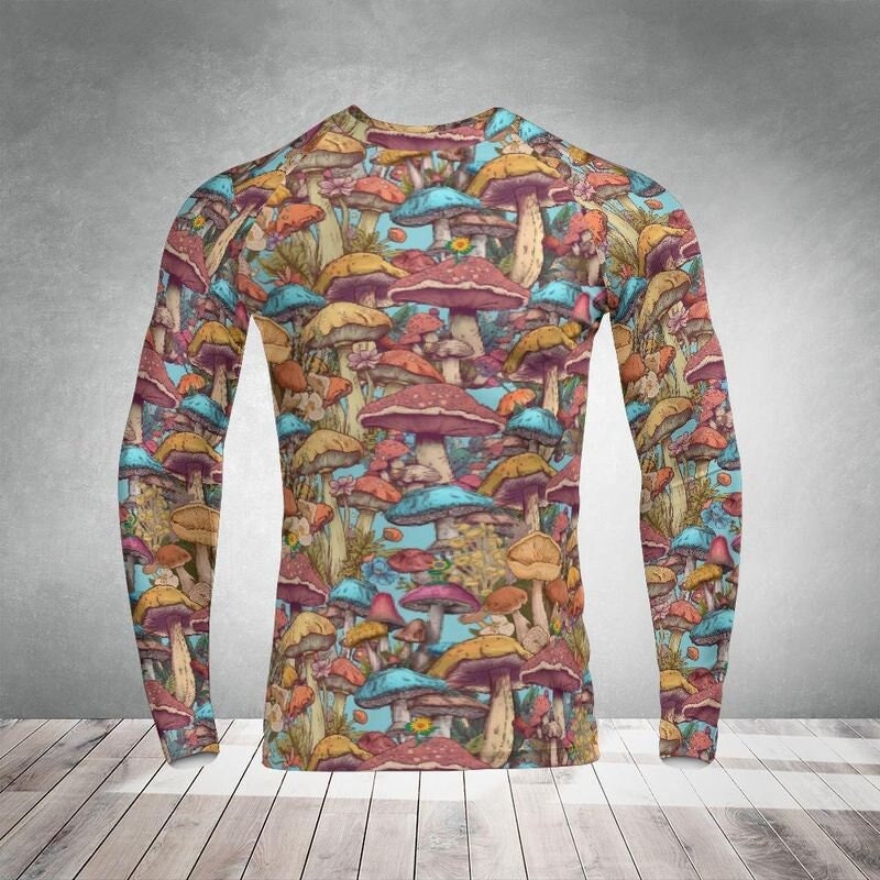 Mushroom Long Sleeve Rash Guard MMA Jiu Jitsu