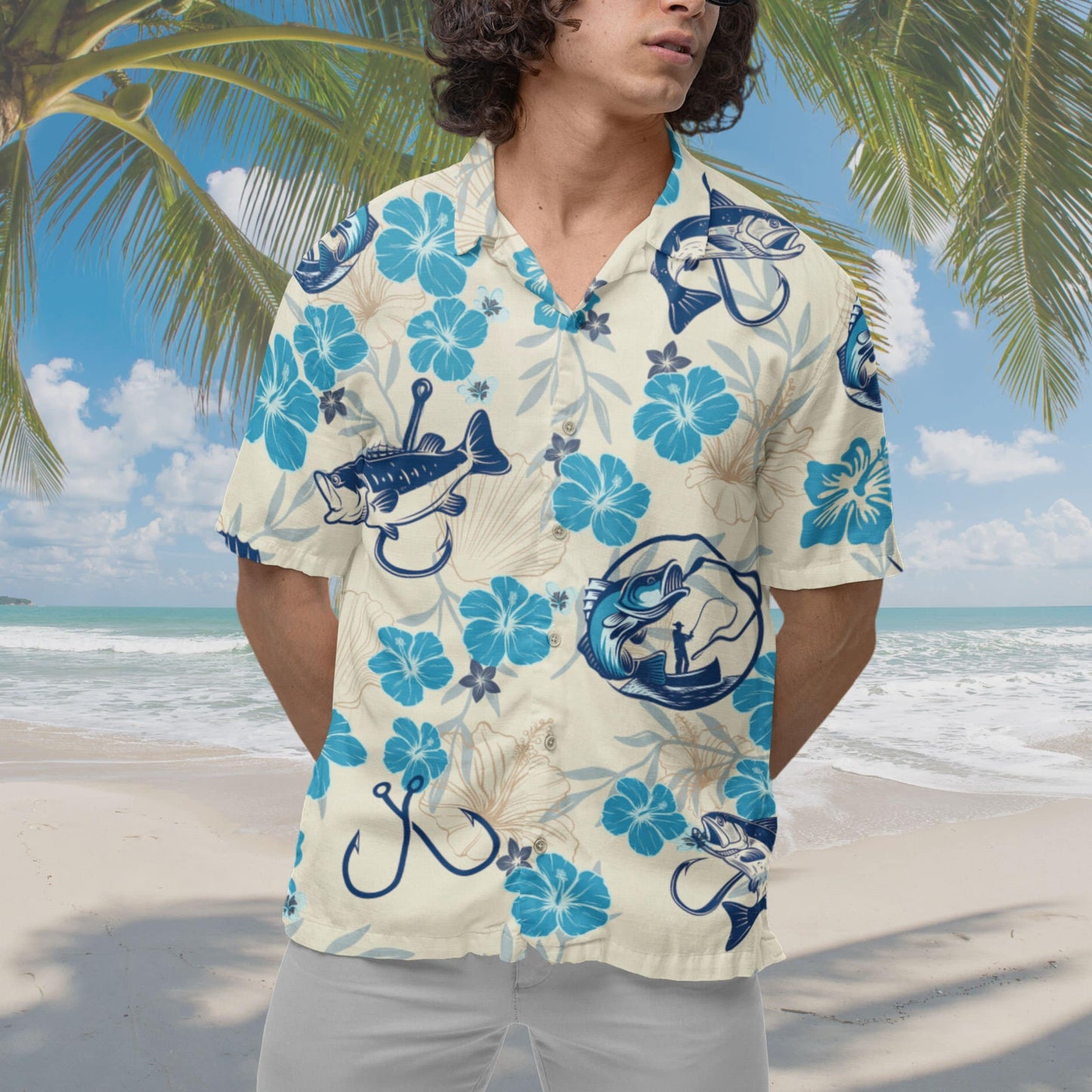 Fishing Hawaiian Shirt, Fish