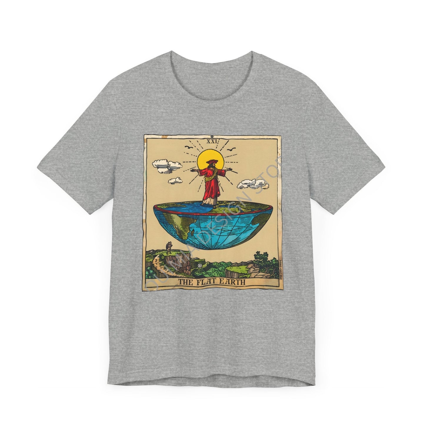 The Flat Earth Tarot Card Shirt, Conspiracy Theories