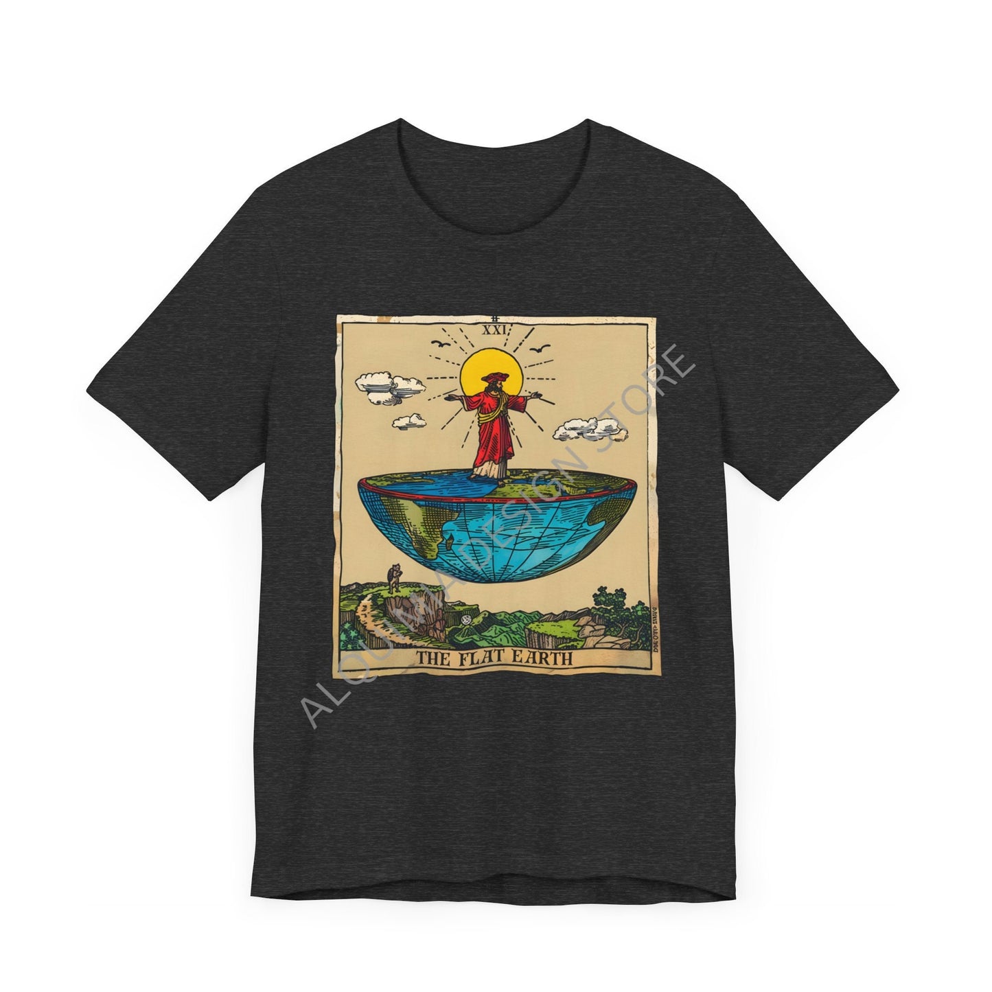 The Flat Earth Tarot Card Shirt, Conspiracy Theories