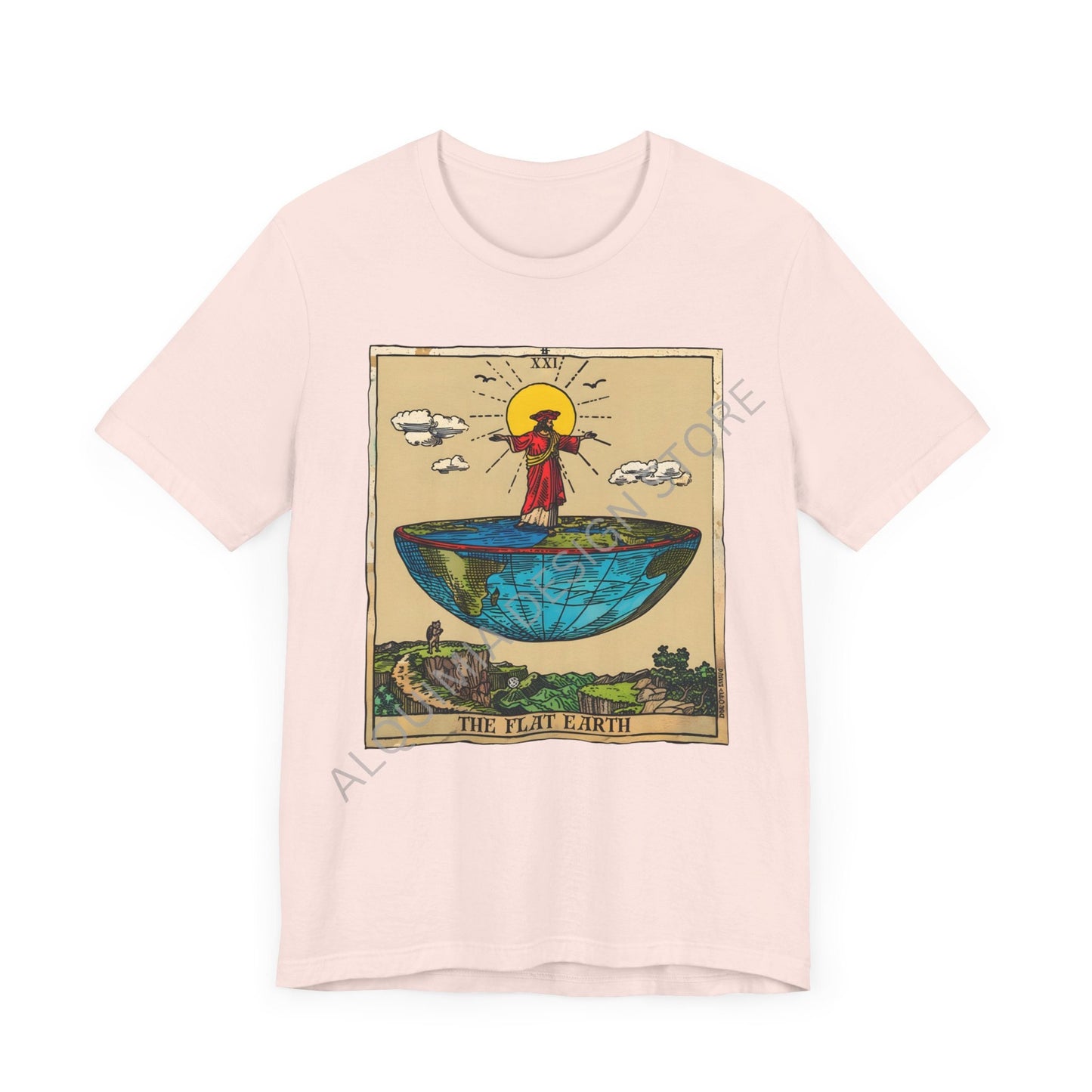 The Flat Earth Tarot Card Shirt, Conspiracy Theories