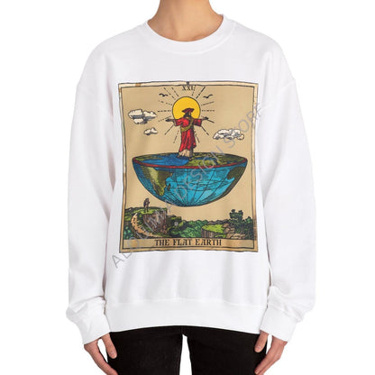 The Flat Earth Tarot Card Sweatshirt, Conspiracy Theories