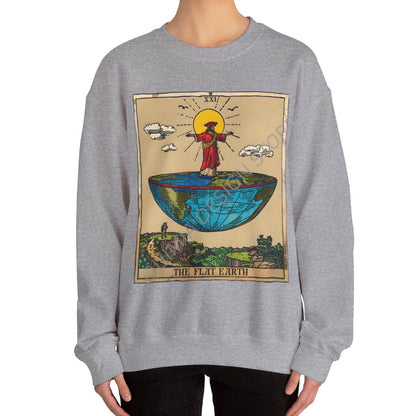 The Flat Earth Tarot Card Sweatshirt, Conspiracy Theories