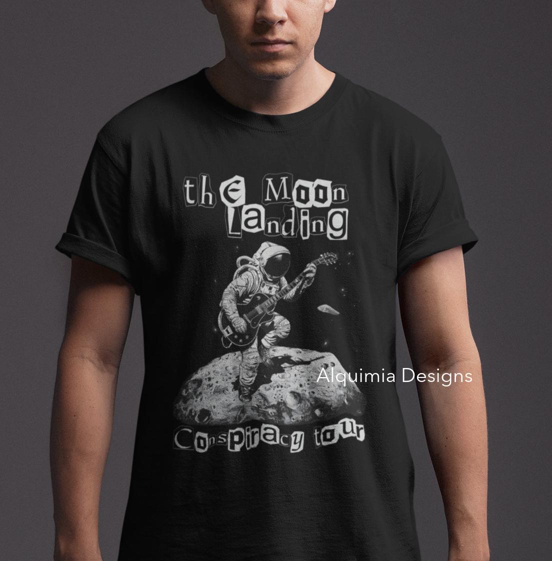 The Moon Landing Conspiracy Tour Shirt, Conspiracy Theories Flat Earth