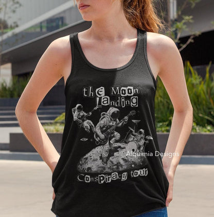 The Moon Landing Conspiracy Theory Tour Tank Top, Fake Moon Landing