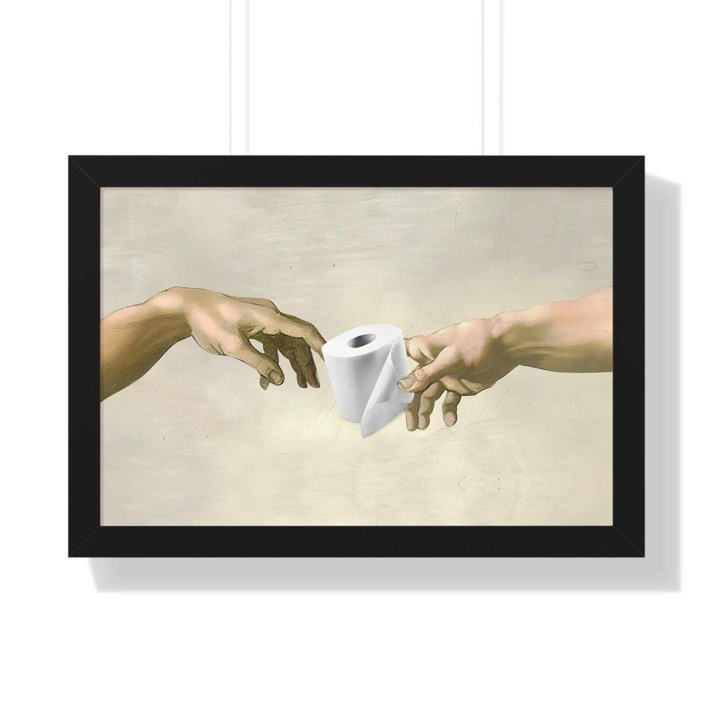 Creation of Adam Toilet Paper Bathroom Wall Art