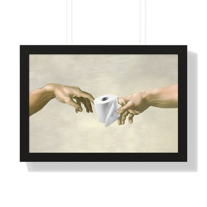 Creation of Adam Toilet Paper Bathroom Wall Art