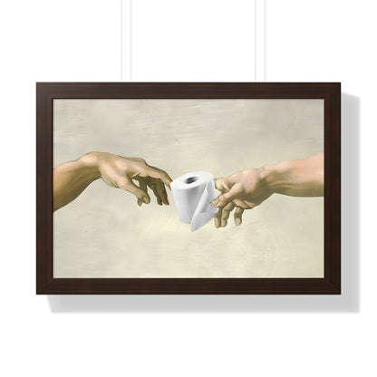 Creation of Adam Toilet Paper Bathroom Wall Art