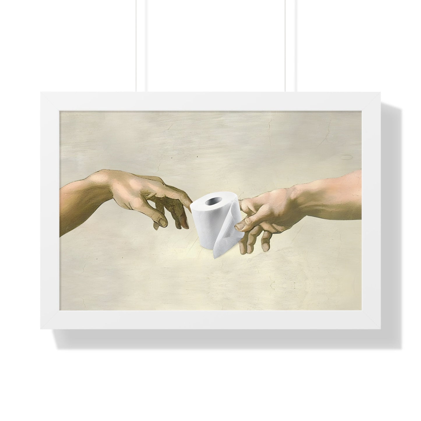 Creation of Adam Toilet Paper Bathroom Wall Art