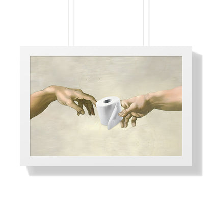 Creation of Adam Toilet Paper Bathroom Wall Art