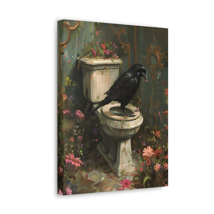 Crow Canvas Bathroom Wall Art