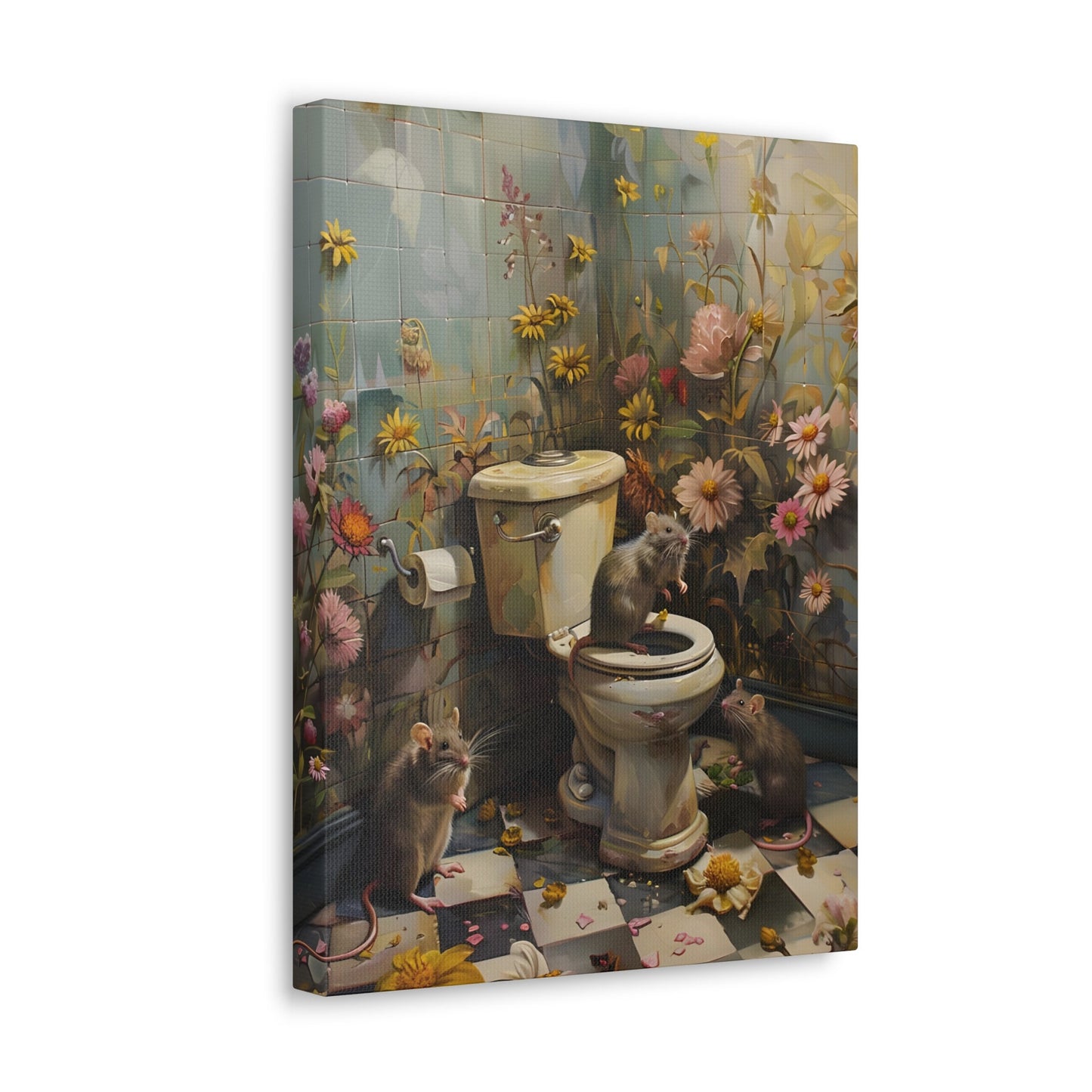 Rat Canvas Bathroom Wall Art