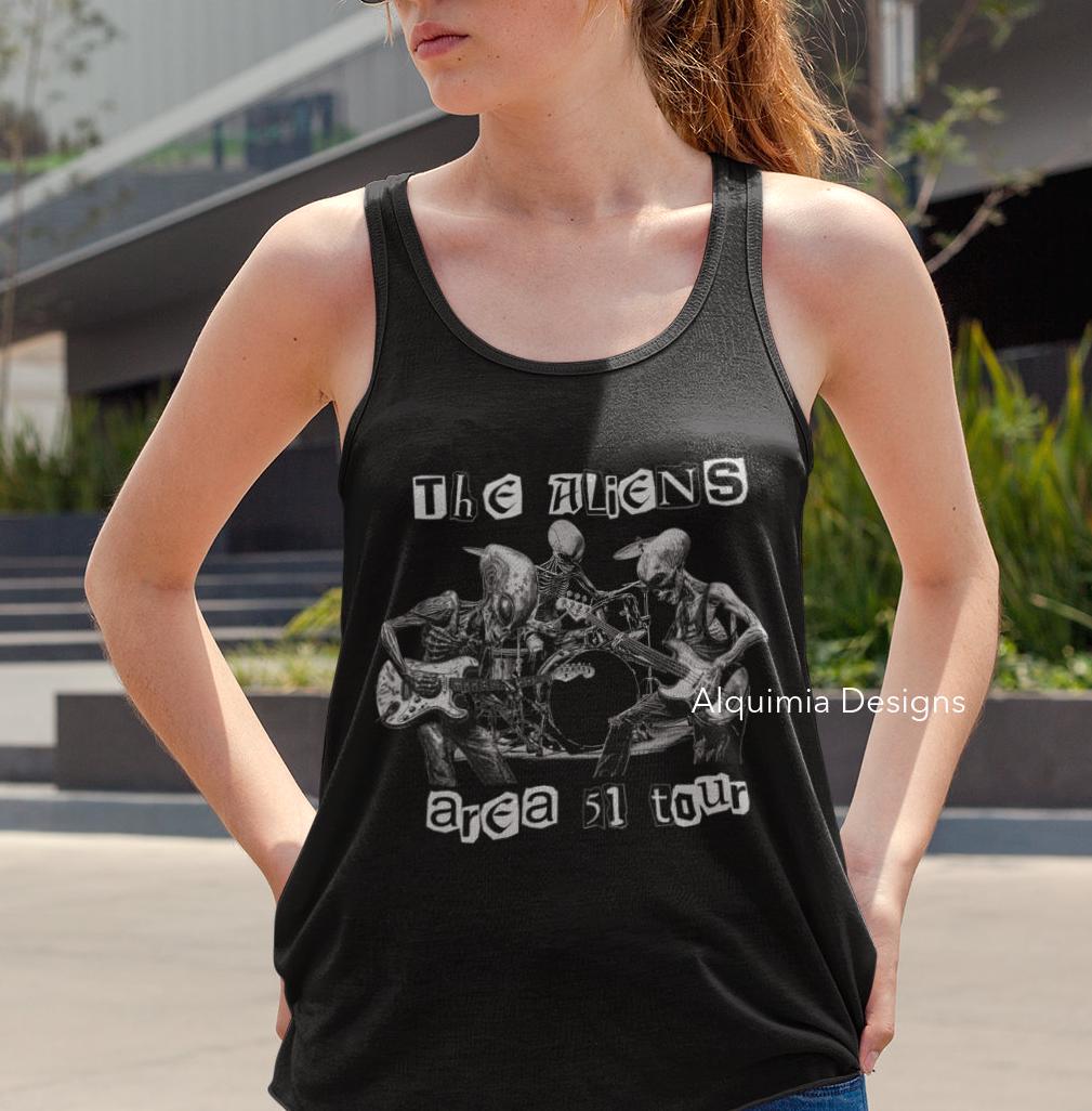 The Aliens Area 51 Tour Tank Top, UFO Conspiracy Theory