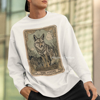 The Coyote Tarot Card Sweatshirt, Animal Lover